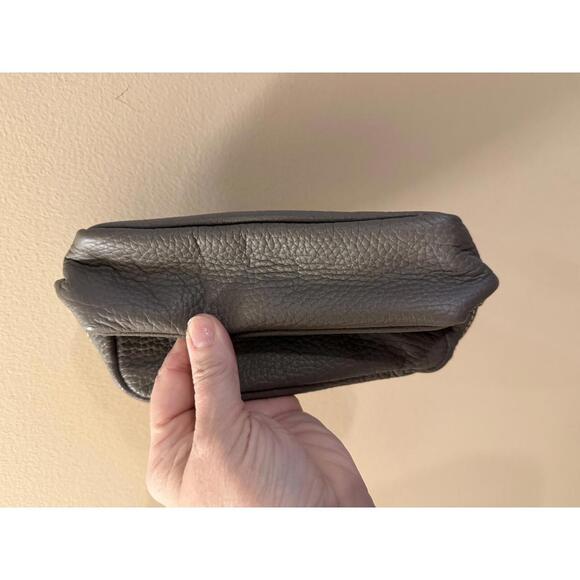 Dooney & Bourke Pebbled Taupe Leather Small Pouch - Picture 3 of 5